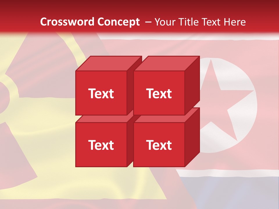 A Flag With A Radioactive Symbol On It PowerPoint Template