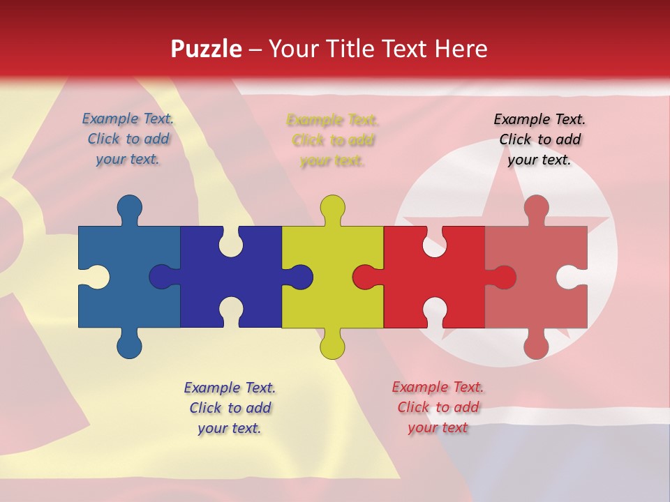 A Flag With A Radioactive Symbol On It PowerPoint Template