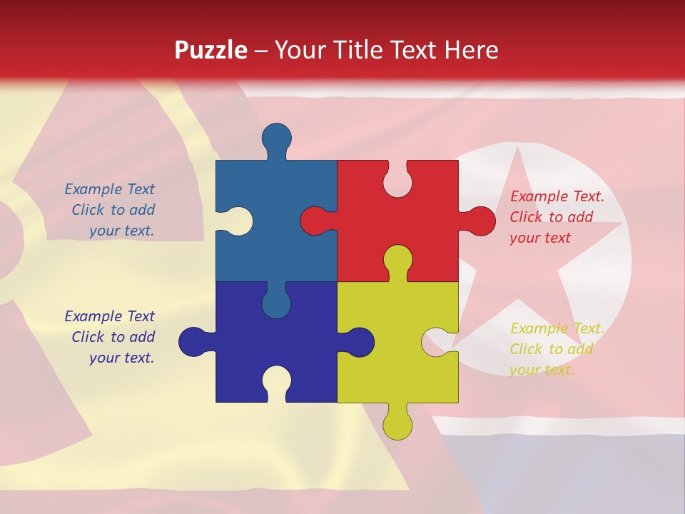 A Flag With A Radioactive Symbol On It PowerPoint Template