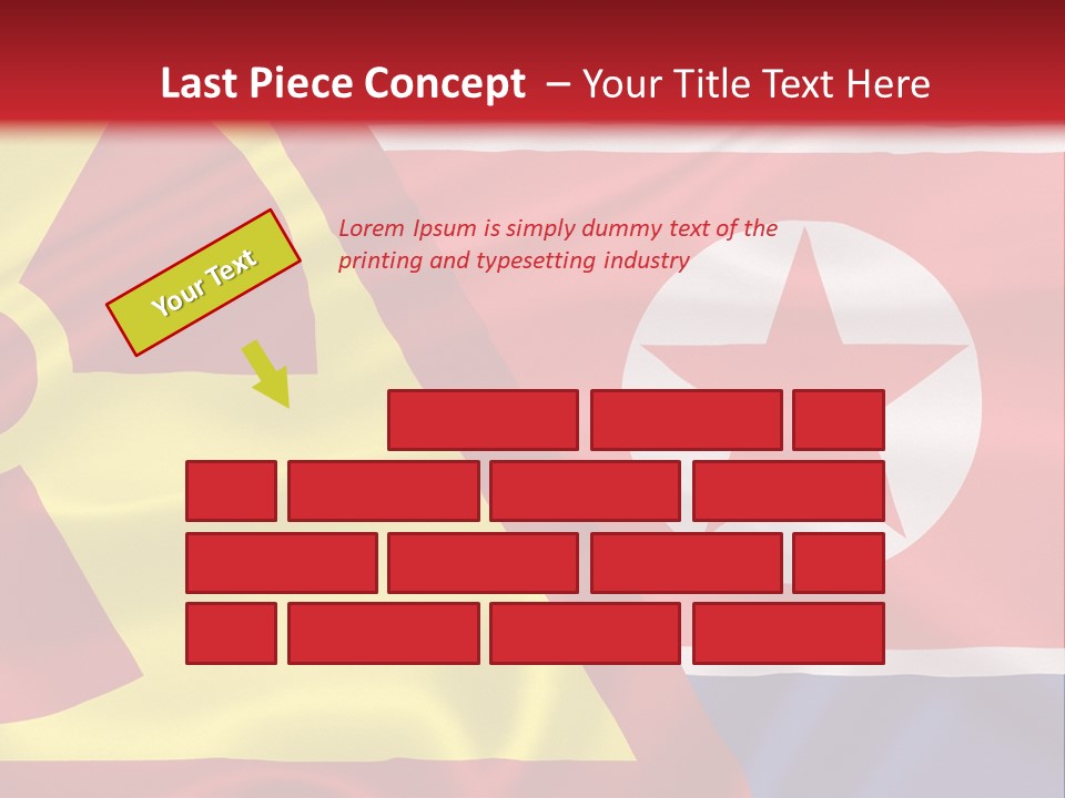 A Flag With A Radioactive Symbol On It PowerPoint Template