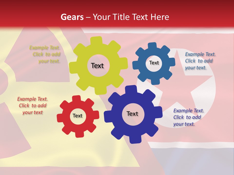 A Flag With A Radioactive Symbol On It PowerPoint Template