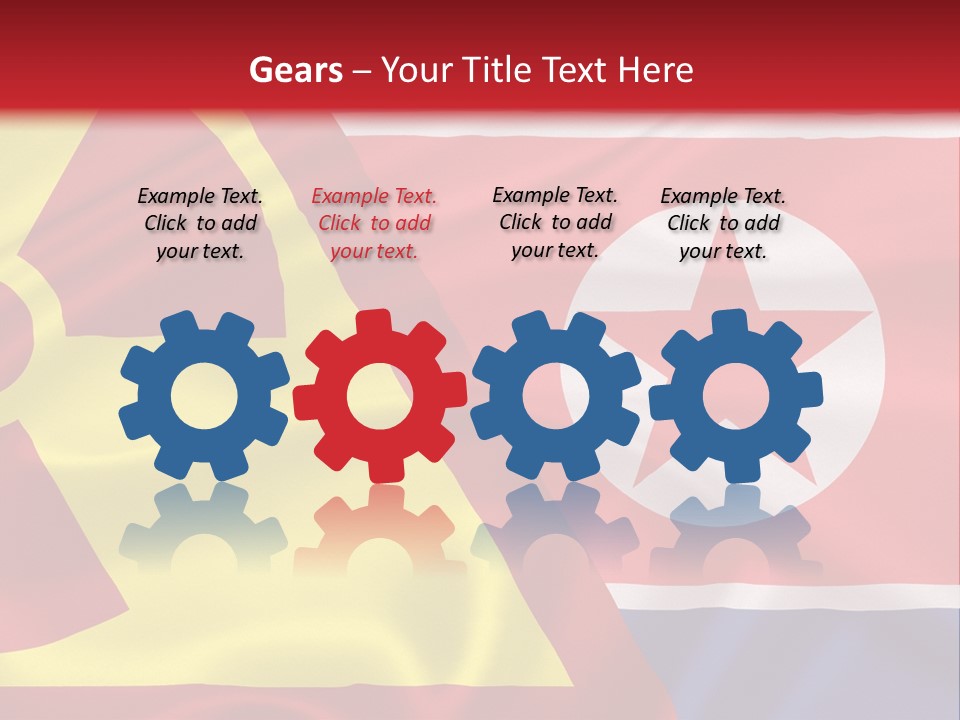 A Flag With A Radioactive Symbol On It PowerPoint Template