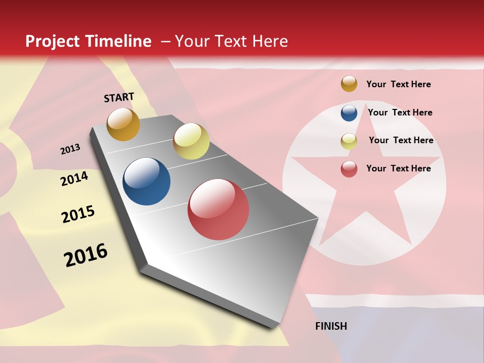 A Flag With A Radioactive Symbol On It PowerPoint Template