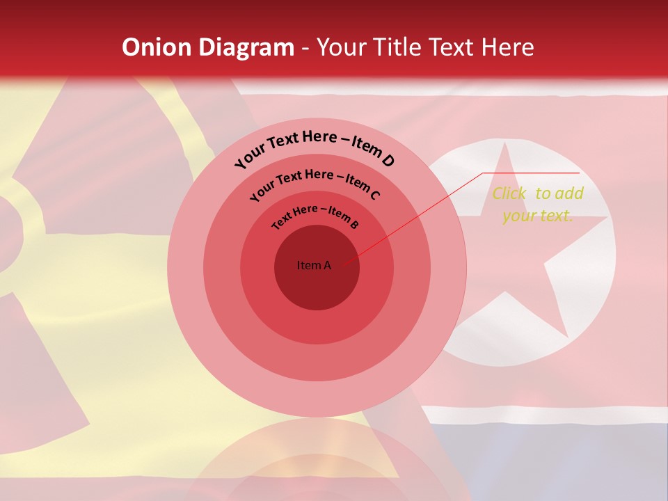A Flag With A Radioactive Symbol On It PowerPoint Template