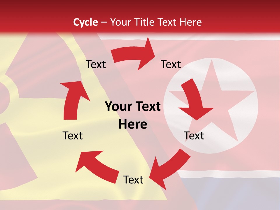 A Flag With A Radioactive Symbol On It PowerPoint Template