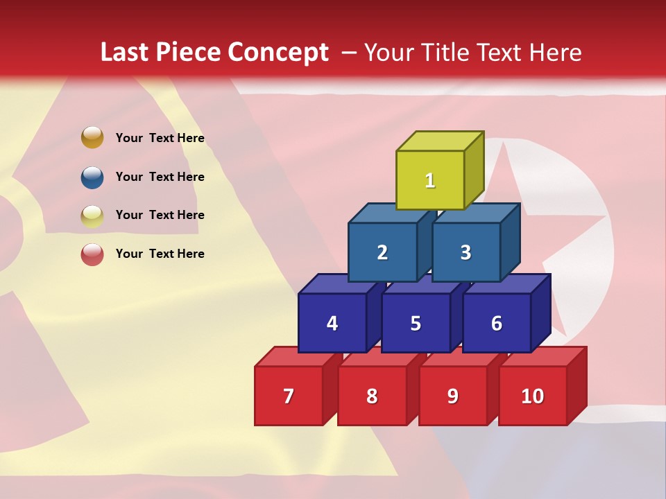 A Flag With A Radioactive Symbol On It PowerPoint Template