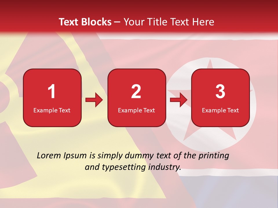 A Flag With A Radioactive Symbol On It PowerPoint Template