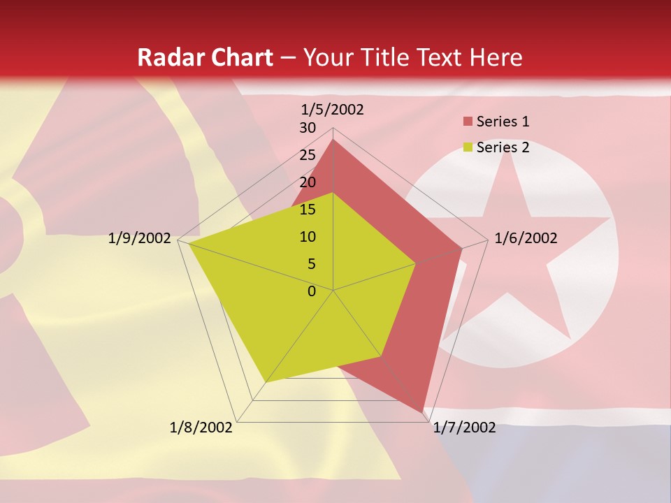 A Flag With A Radioactive Symbol On It PowerPoint Template