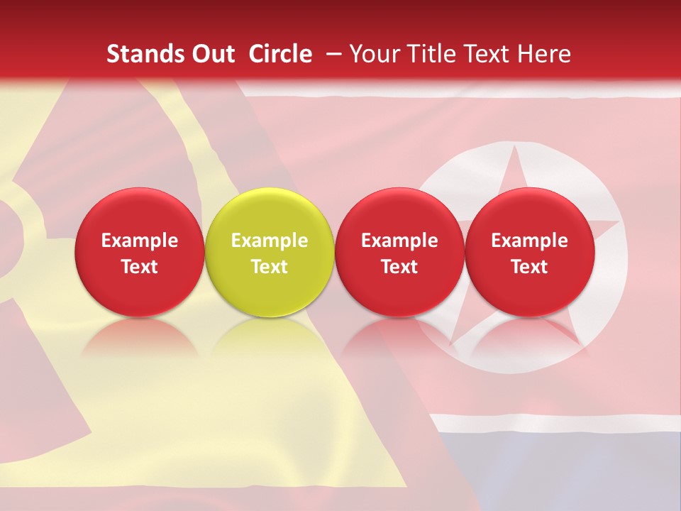 A Flag With A Radioactive Symbol On It PowerPoint Template