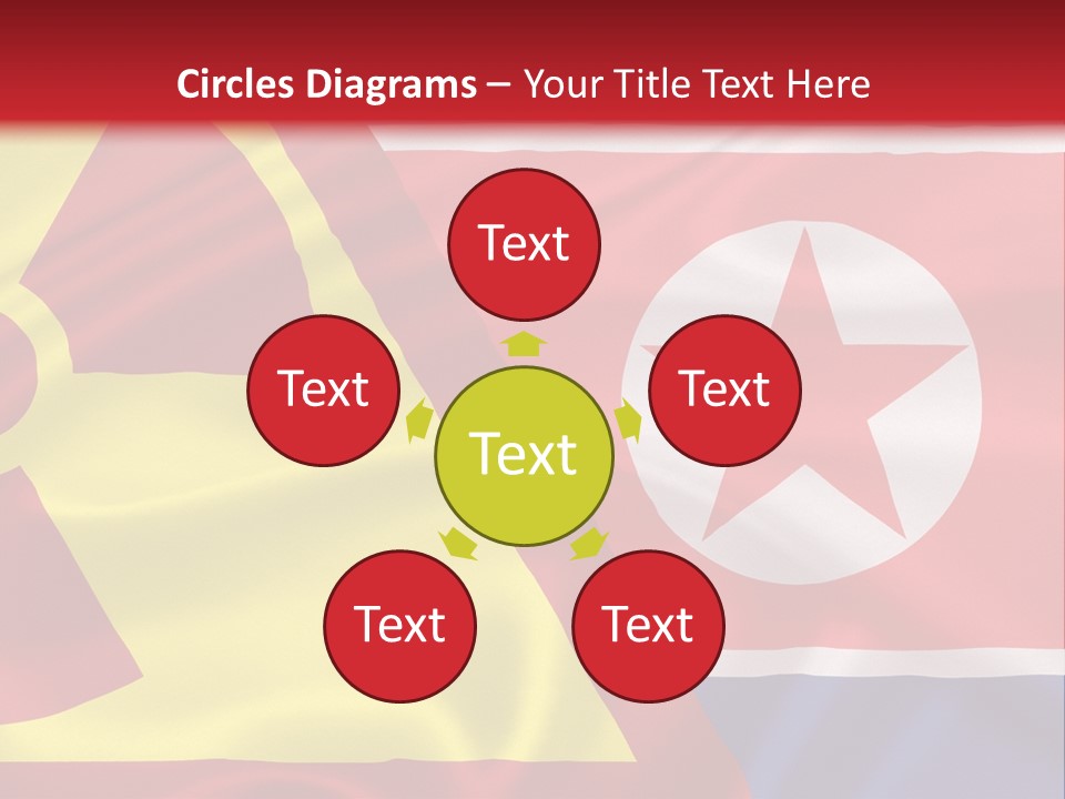 A Flag With A Radioactive Symbol On It PowerPoint Template
