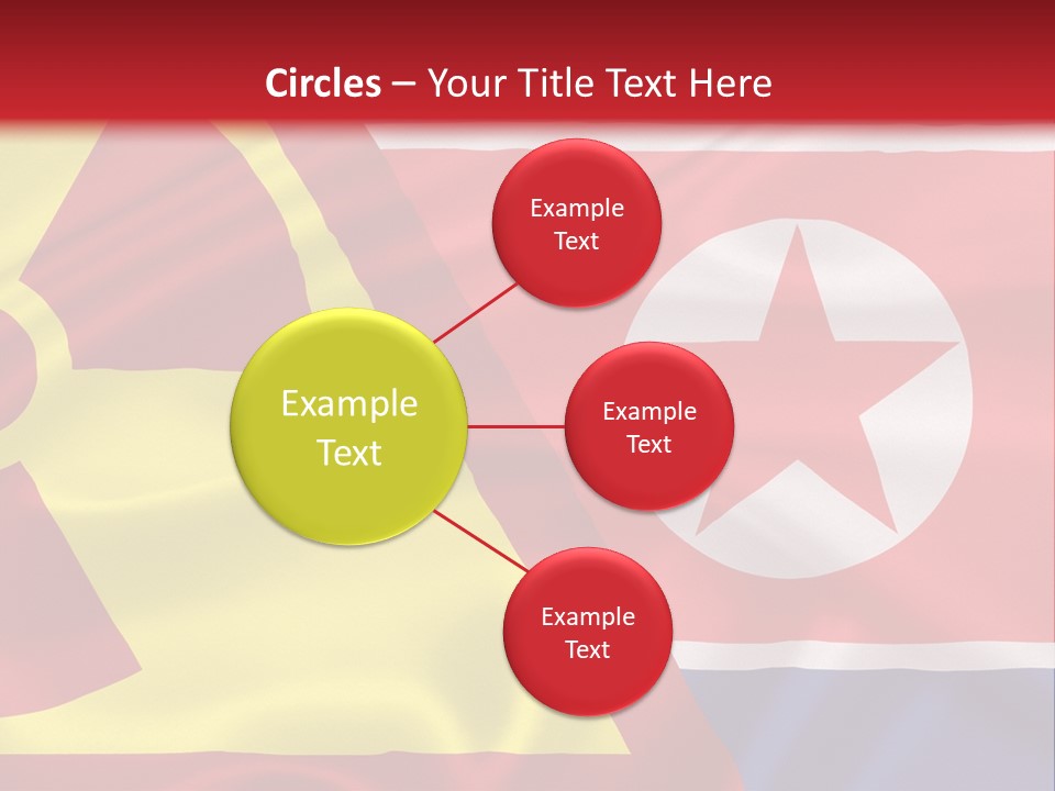A Flag With A Radioactive Symbol On It PowerPoint Template