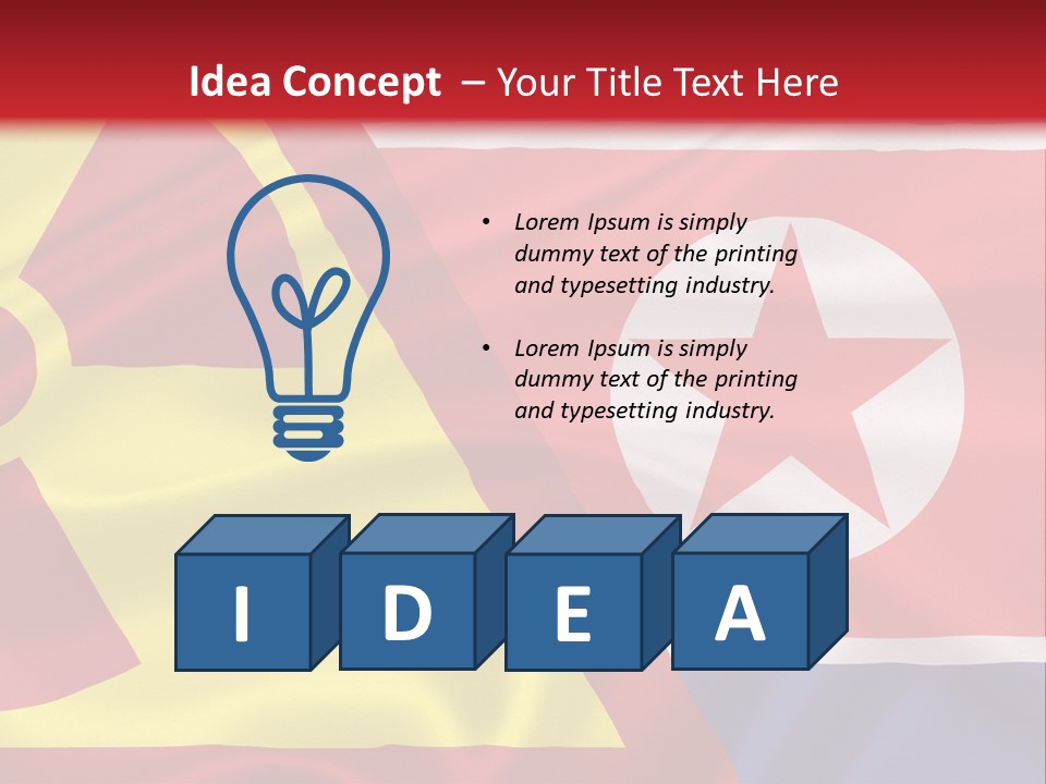 A Flag With A Radioactive Symbol On It PowerPoint Template