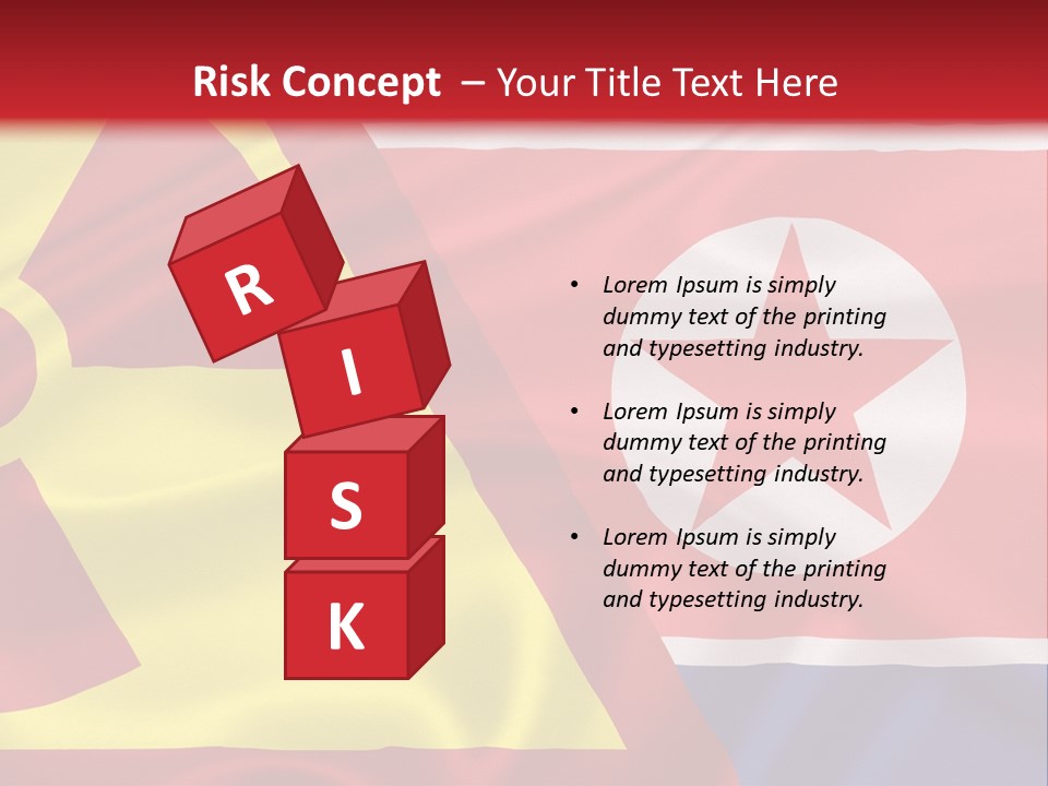 A Flag With A Radioactive Symbol On It PowerPoint Template