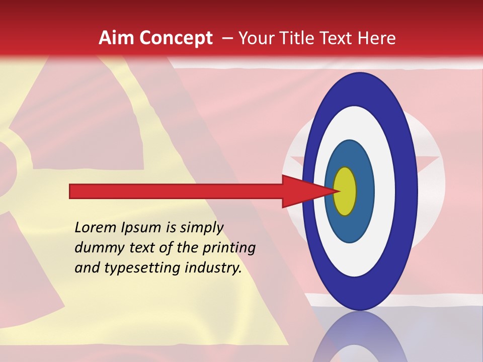 A Flag With A Radioactive Symbol On It PowerPoint Template