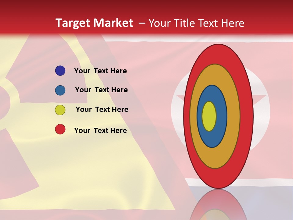 A Flag With A Radioactive Symbol On It PowerPoint Template