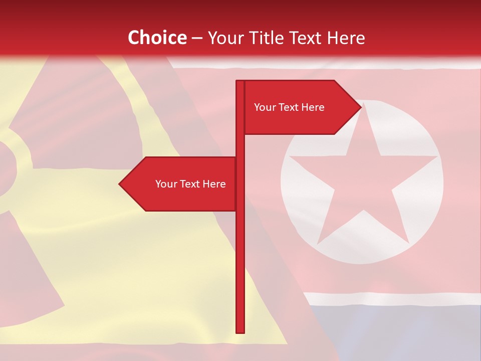 A Flag With A Radioactive Symbol On It PowerPoint Template