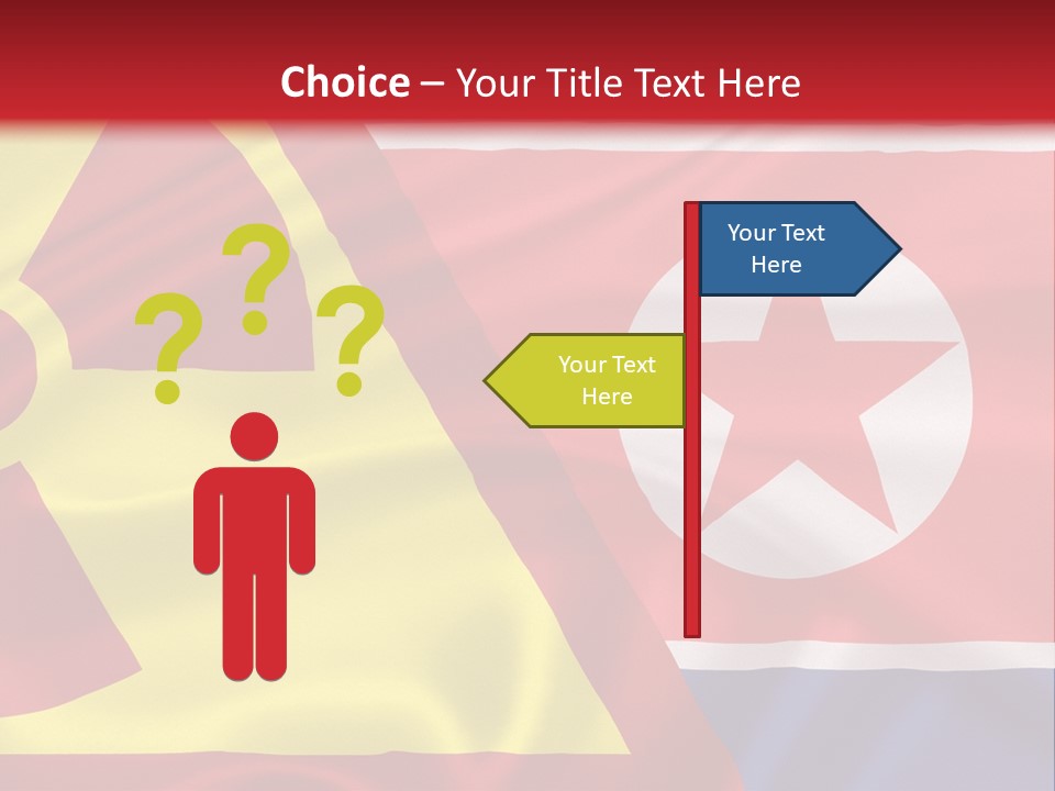 A Flag With A Radioactive Symbol On It PowerPoint Template