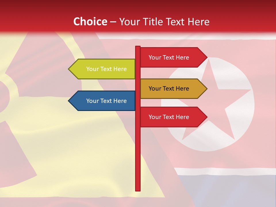 A Flag With A Radioactive Symbol On It PowerPoint Template