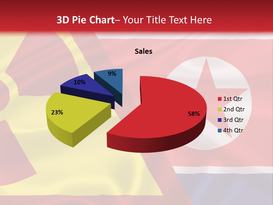 A Flag With A Radioactive Symbol On It PowerPoint Template