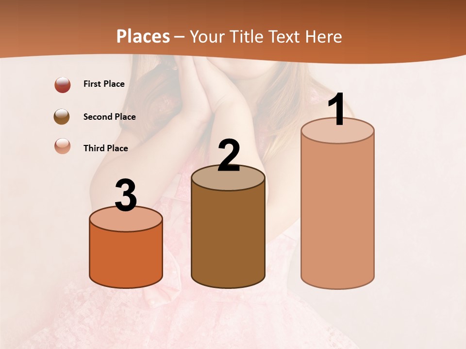 Pink Childhood Caucasian PowerPoint Template