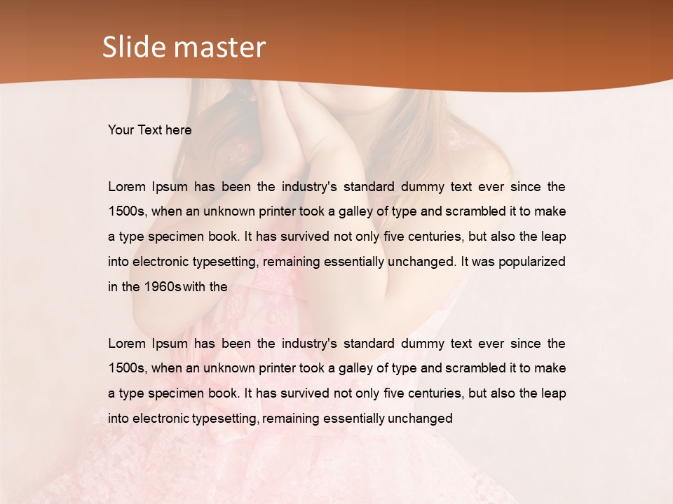 Pink Childhood Caucasian PowerPoint Template