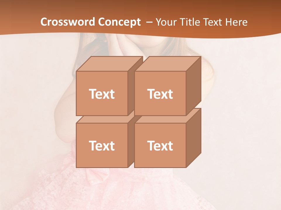 Pink Childhood Caucasian PowerPoint Template