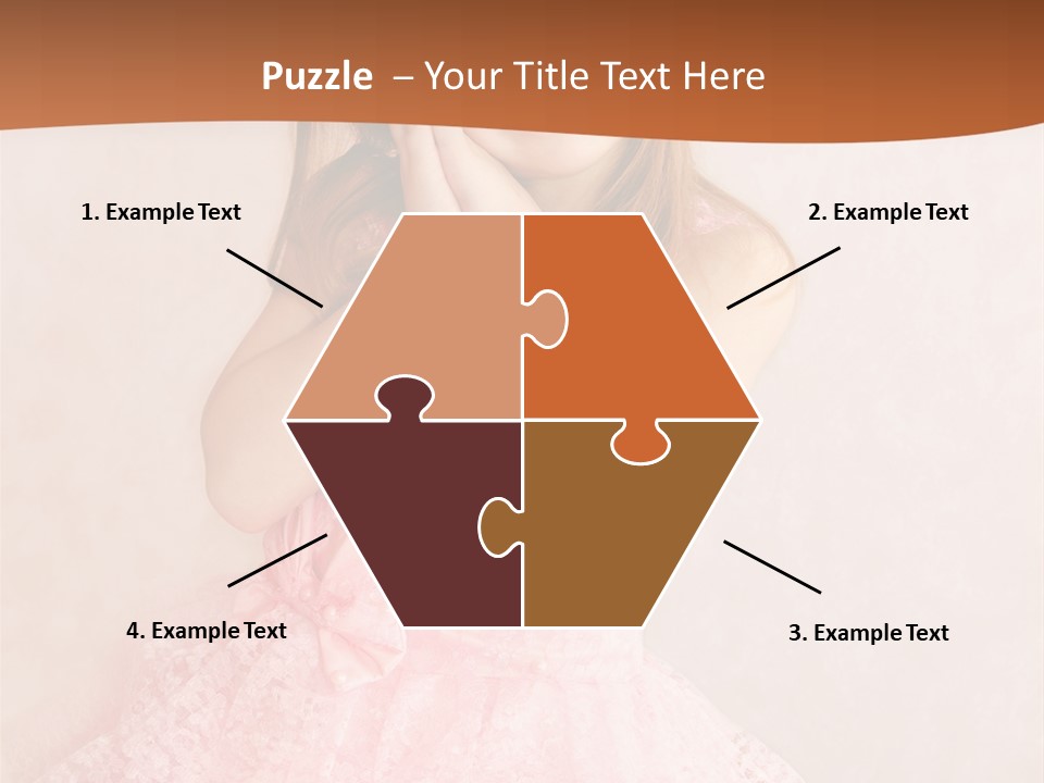 Pink Childhood Caucasian PowerPoint Template