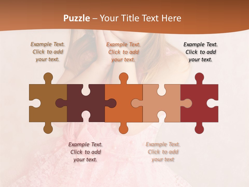 Pink Childhood Caucasian PowerPoint Template