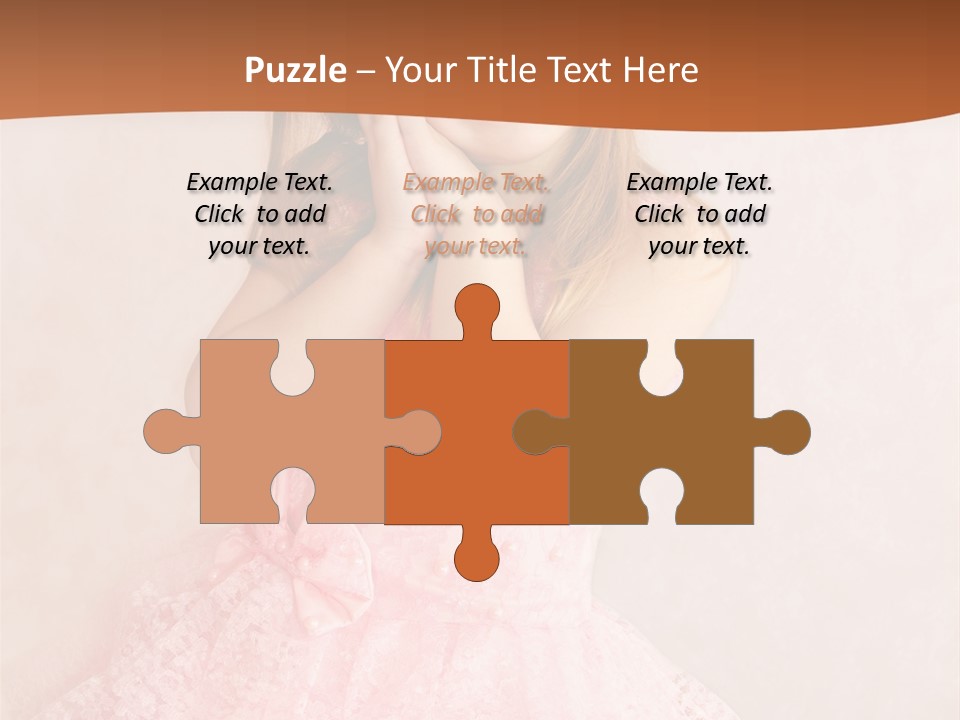 Pink Childhood Caucasian PowerPoint Template