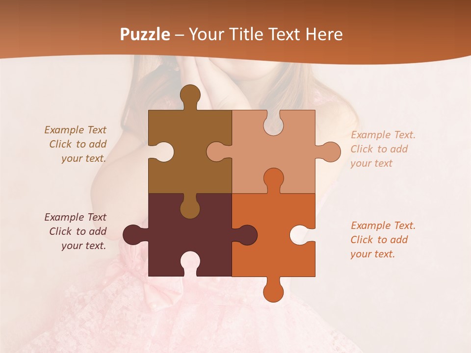 Pink Childhood Caucasian PowerPoint Template