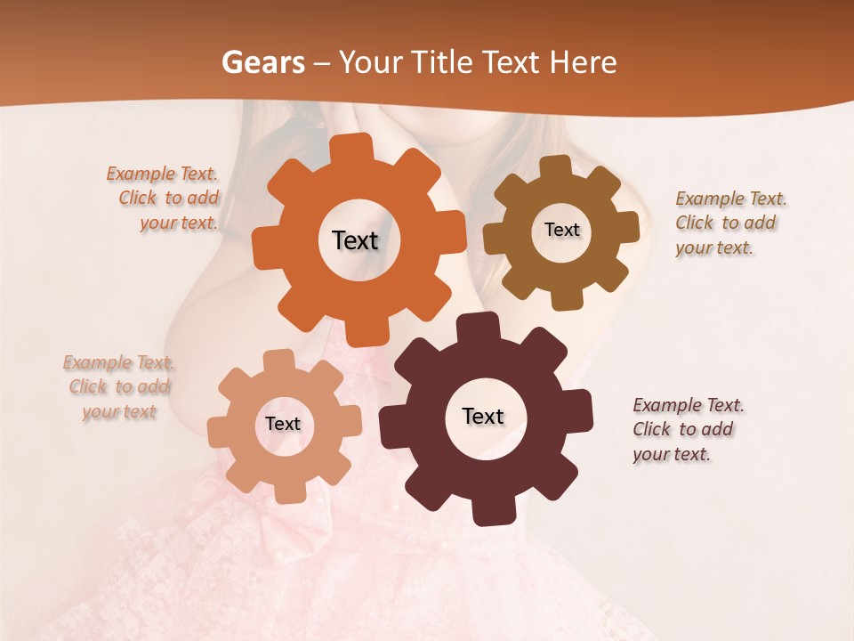 Pink Childhood Caucasian PowerPoint Template