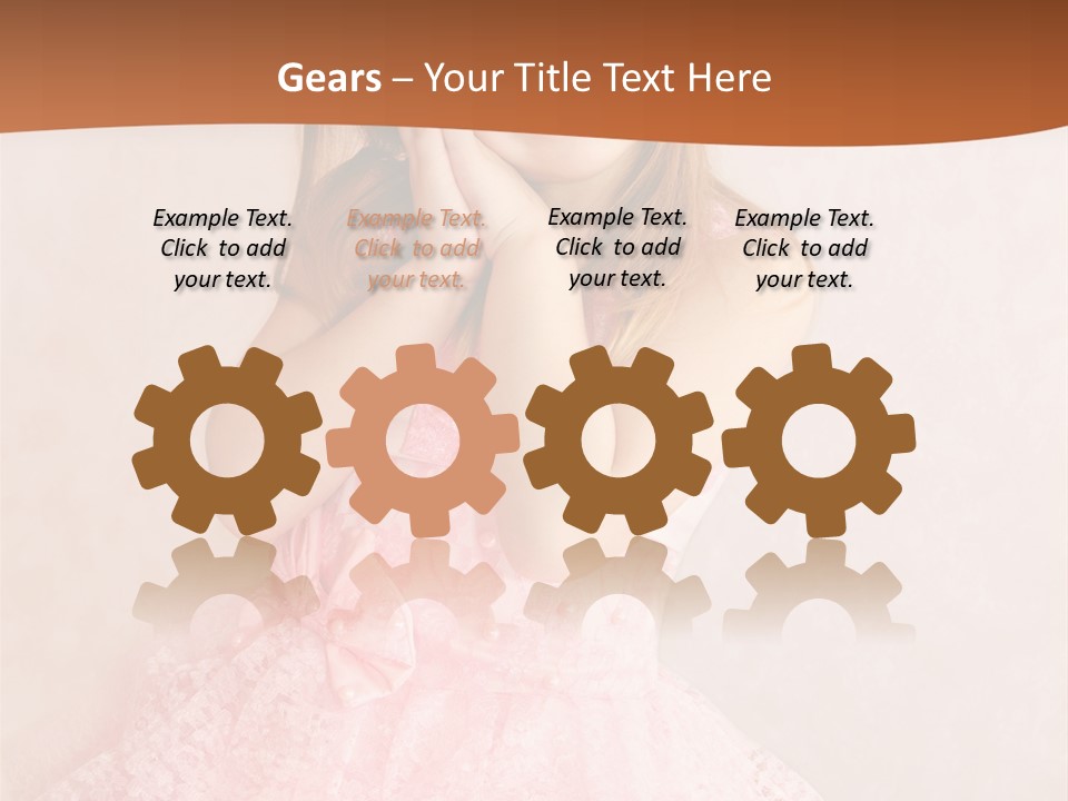 Pink Childhood Caucasian PowerPoint Template