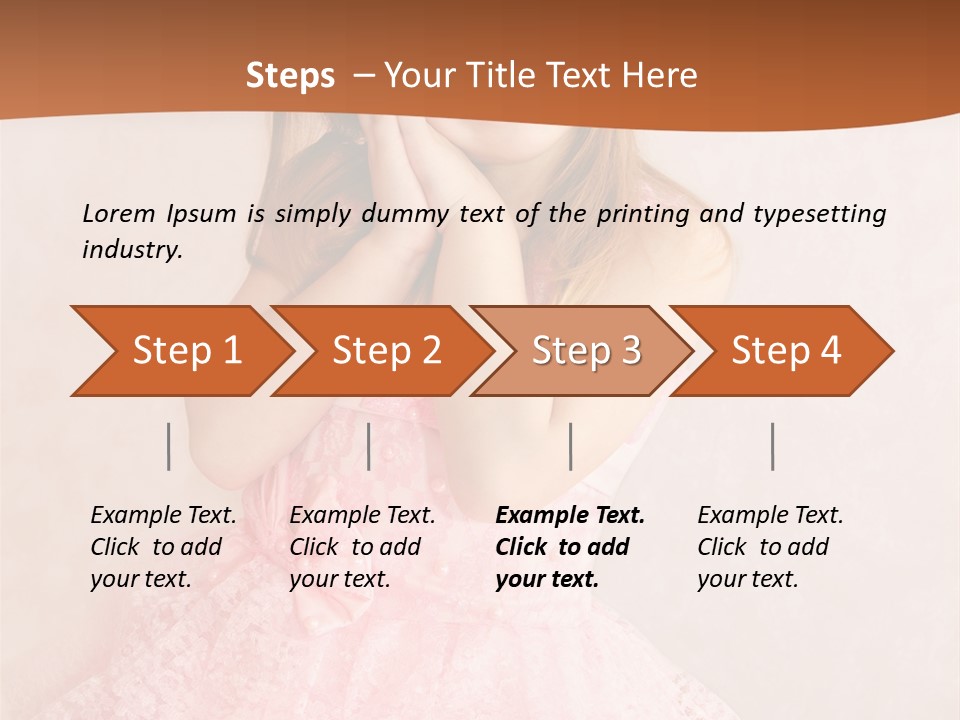 Pink Childhood Caucasian PowerPoint Template