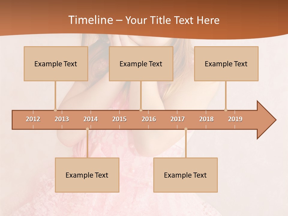 Pink Childhood Caucasian PowerPoint Template