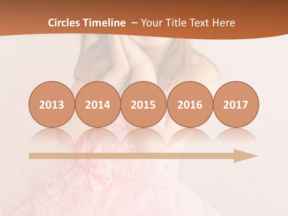 Pink Childhood Caucasian PowerPoint Template