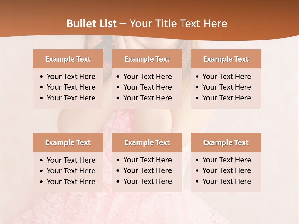 Pink Childhood Caucasian PowerPoint Template