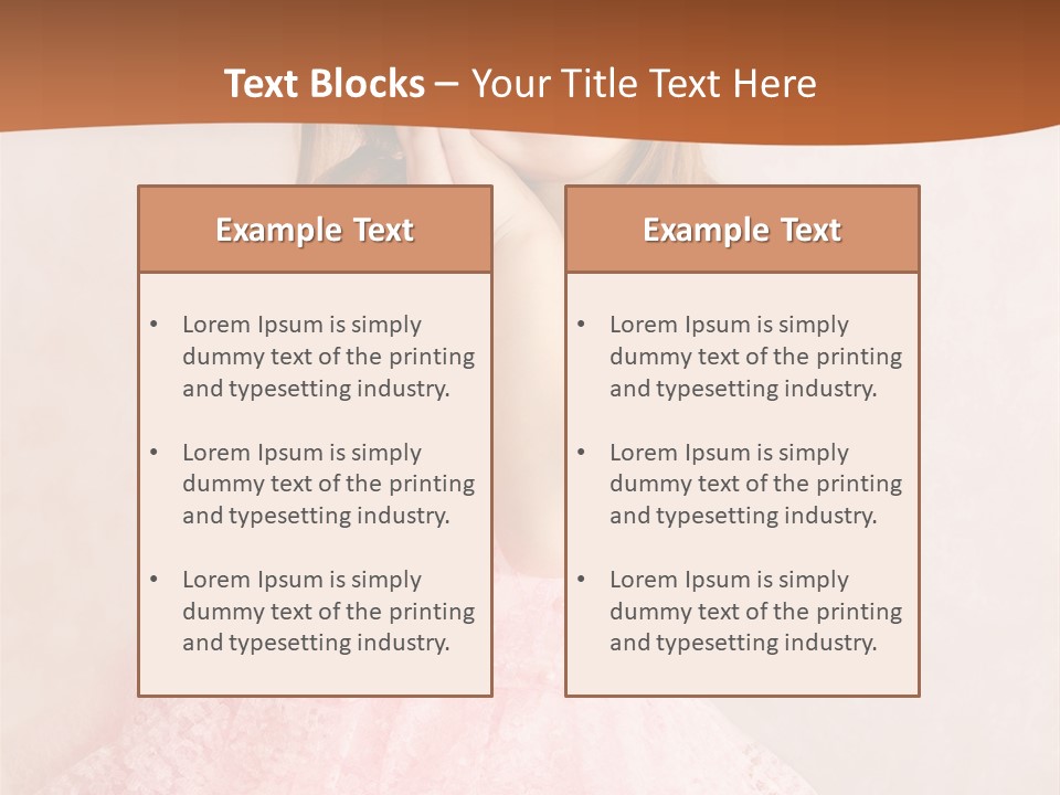 Pink Childhood Caucasian PowerPoint Template