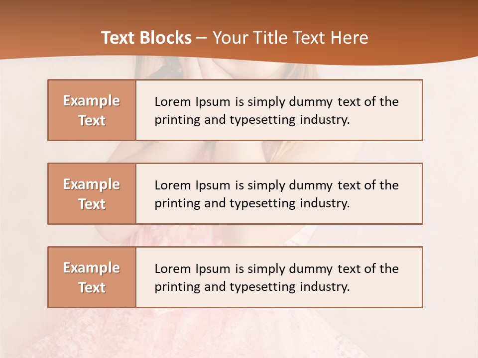 Pink Childhood Caucasian PowerPoint Template