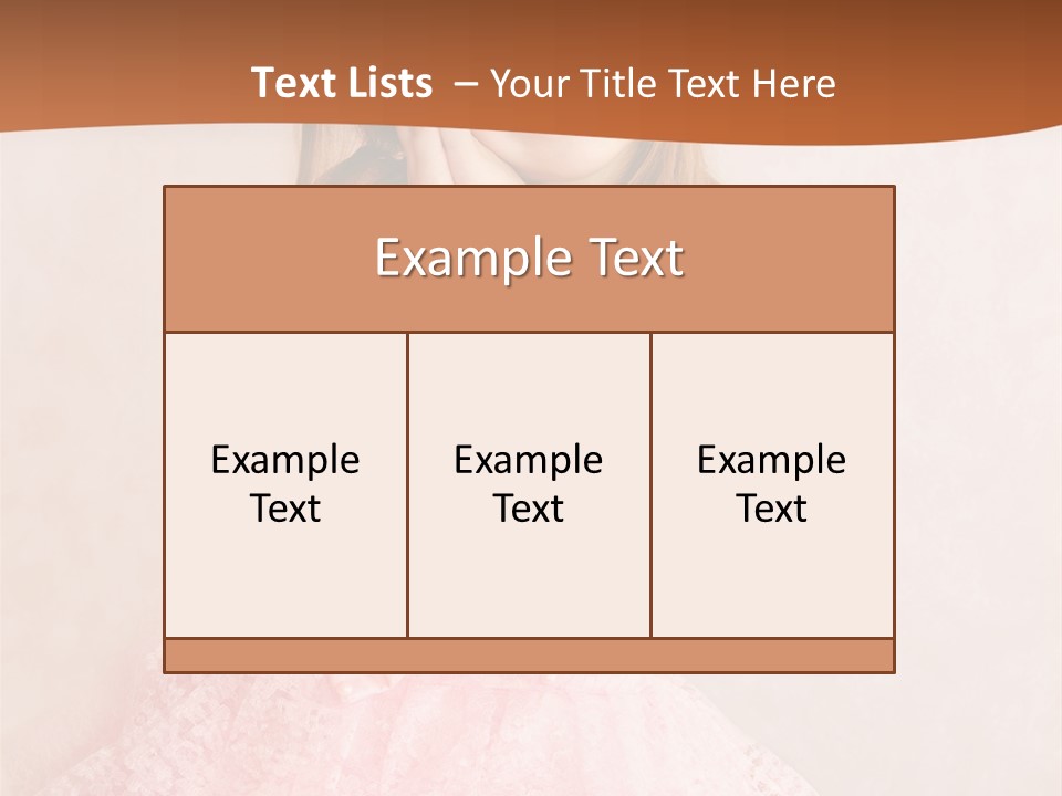 Pink Childhood Caucasian PowerPoint Template