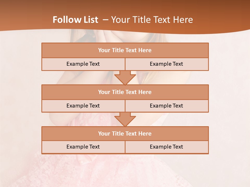 Pink Childhood Caucasian PowerPoint Template