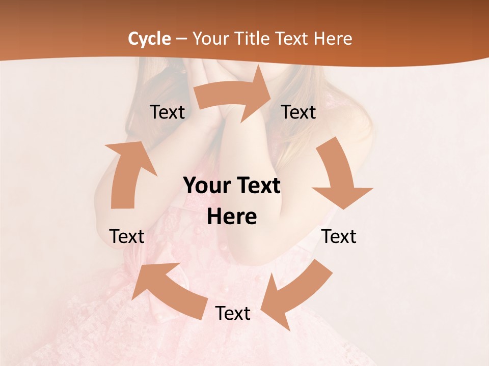 Pink Childhood Caucasian PowerPoint Template