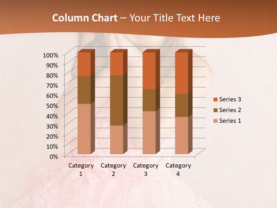 Pink Childhood Caucasian PowerPoint Template