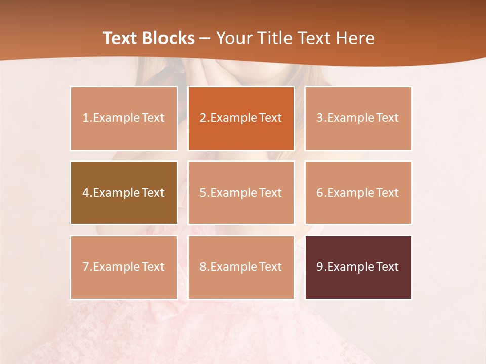 Pink Childhood Caucasian PowerPoint Template