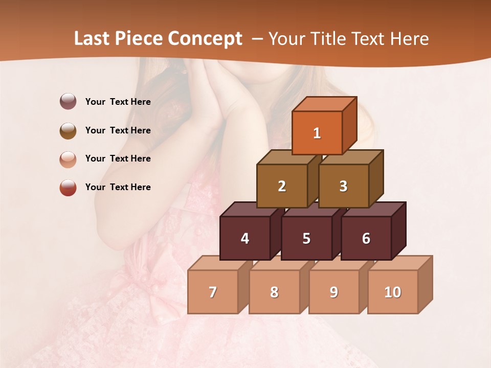 Pink Childhood Caucasian PowerPoint Template