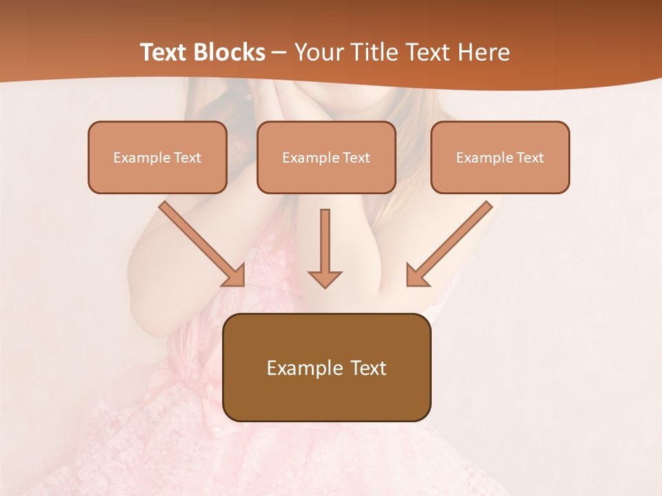 Pink Childhood Caucasian PowerPoint Template