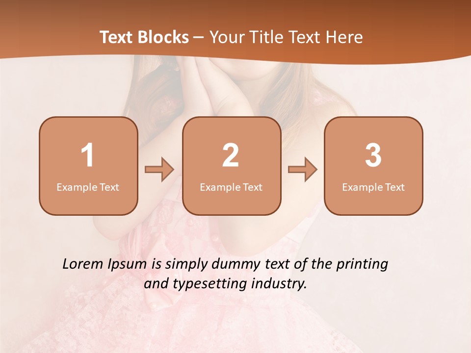 Pink Childhood Caucasian PowerPoint Template