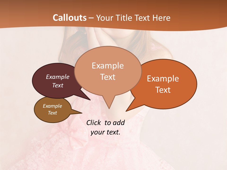 Pink Childhood Caucasian PowerPoint Template