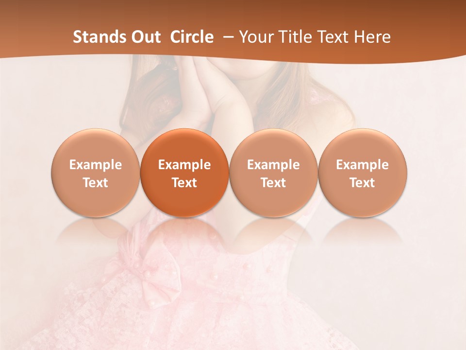Pink Childhood Caucasian PowerPoint Template