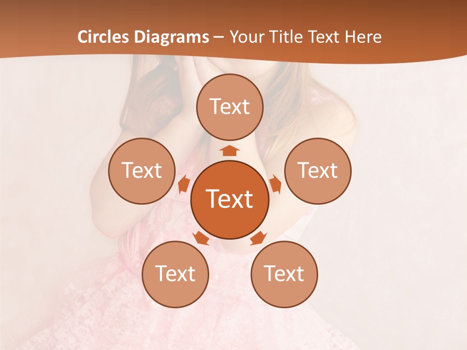 Pink Childhood Caucasian PowerPoint Template