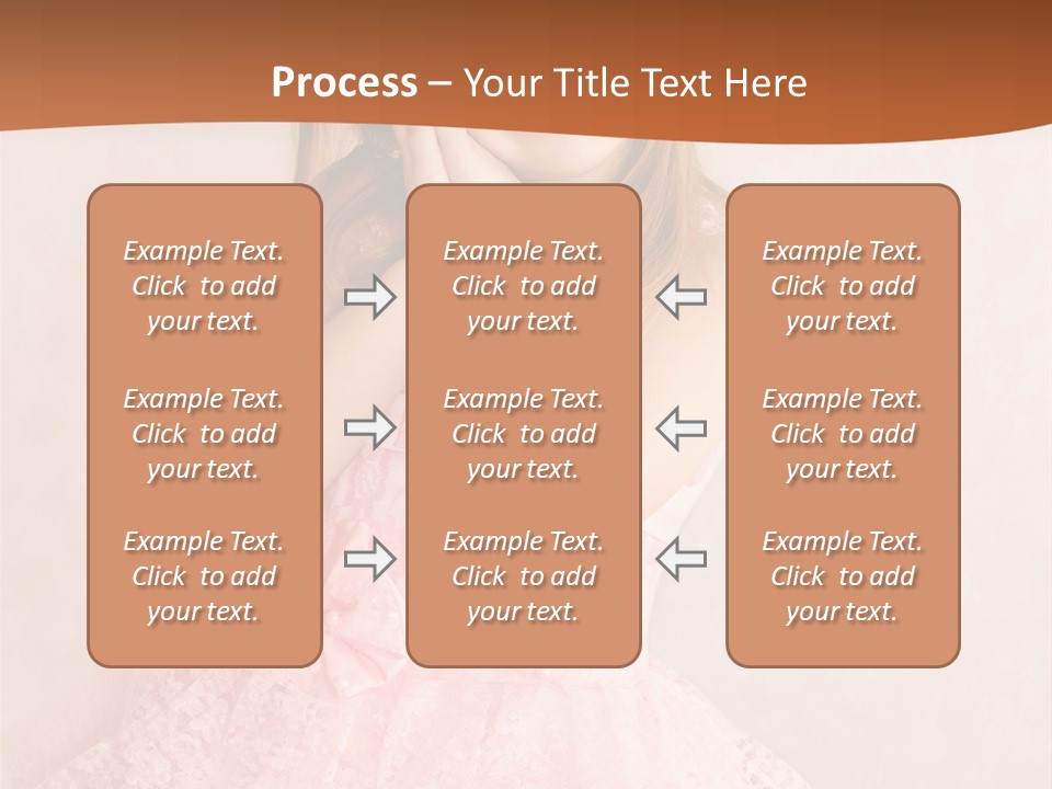 Pink Childhood Caucasian PowerPoint Template